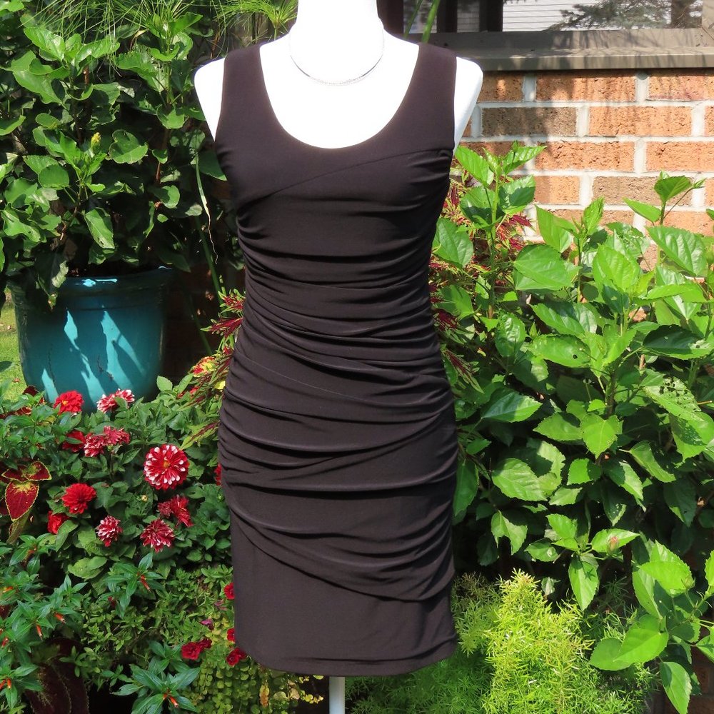 Little Black Ruched Dress